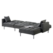 Duzzy - Sectional Sofa - Dark Gray Fabric - R&R Furniture Gallery (Fountain Valley, CA)