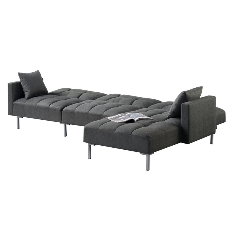 Duzzy - Sectional Sofa - Dark Gray Fabric - R&R Furniture Gallery (Fountain Valley, CA)