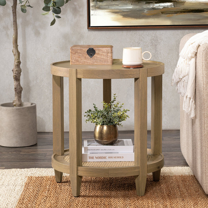 Devin - Solid Wood Round Table - R&R Furniture Gallery (Fountain Valley, CA)