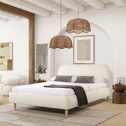 Roman - Curved Headboard Upholstered Platform Bed - R&R Furniture Gallery (Fountain Valley, CA)