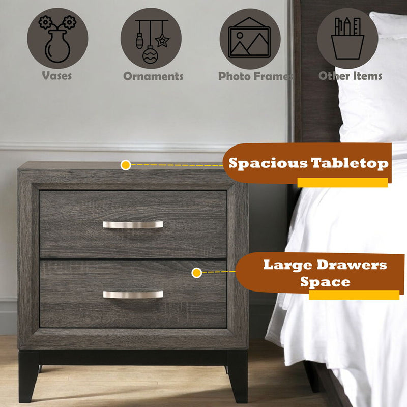Valdemar - Nightstand - Weathered Gray