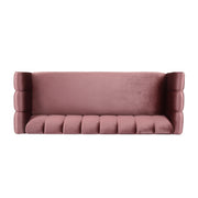 Noble House Miranda Modern Glam 3 Seater Sofa in neutral upholstery with sleek armrests and plush cushions.
