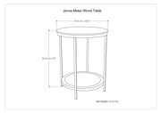 Jenna - Handcrafted Round Side Table - R&R Furniture Gallery (Fountain Valley, CA)