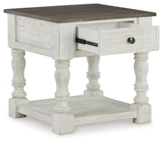 Havalance - Square End Table - White / Gray - R&R Furniture Gallery (Fountain Valley, CA)