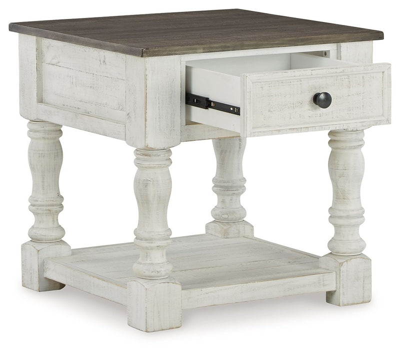 Havalance - Square End Table - White / Gray - R&R Furniture Gallery (Fountain Valley, CA)