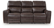 Crossplex - Power Reclining Sofa With Adjustable Headrest - Smoke - R&R Furniture Gallery (Fountain Valley, CA)