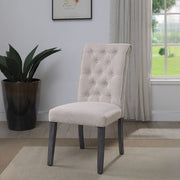 Yabeina - Side Chair (Set of 2) - Beige Linen & Gray - R&R Furniture Gallery (Fountain Valley, CA)