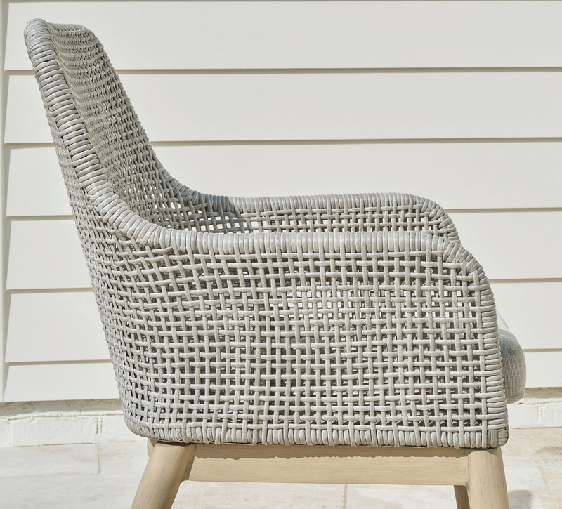 Seton Creek - Arm Chair With Cushion (Set of 2) - Gray - R&R Furniture Gallery (Fountain Valley, CA)