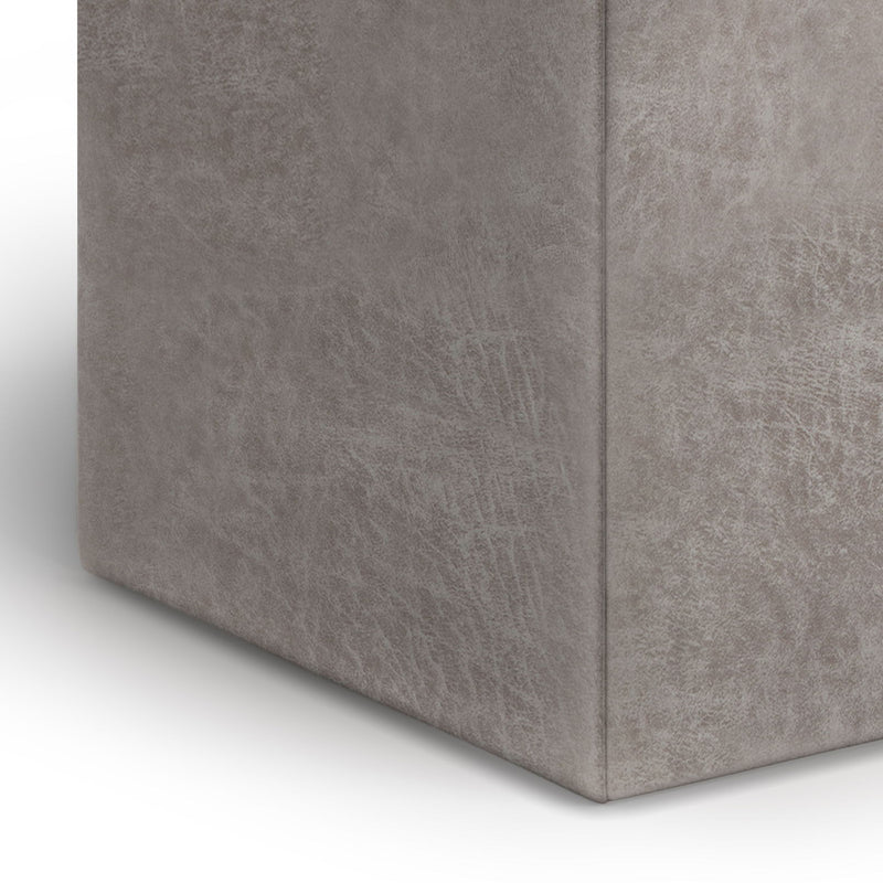 Rockwood - Upholstered Cube Storage Ottoman With Tray - R&R Furniture Gallery (Fountain Valley, CA)