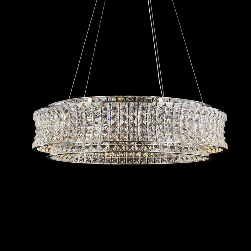 Michael Amini Lighting - Galaxy 32" Round LED Crystal Chandelier - Chrome
