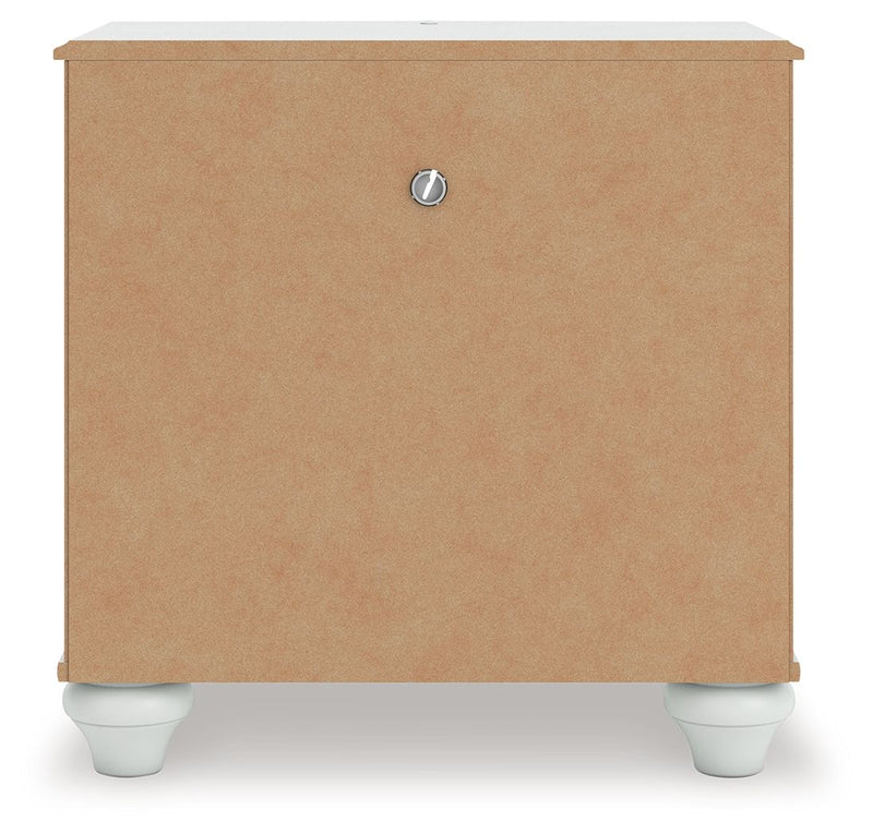 Kozlani - One Drawer Night Stand - White - R&R Furniture Gallery (Fountain Valley, CA)