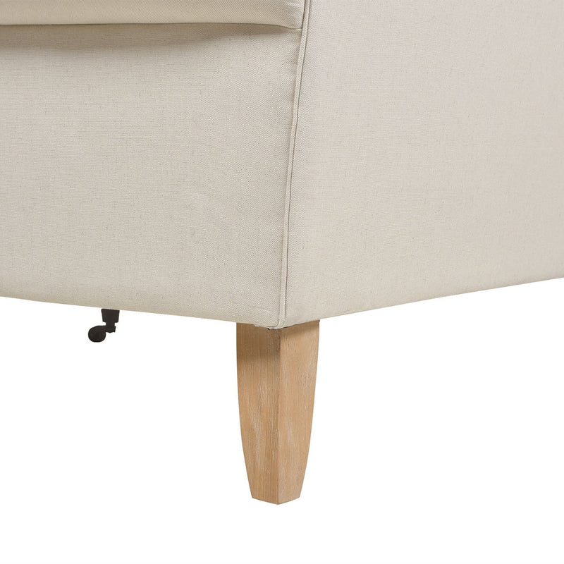 Alana - L-Shape Reversible Sectional Sofa - Light Beige - R&R Furniture Gallery (Fountain Valley, CA)