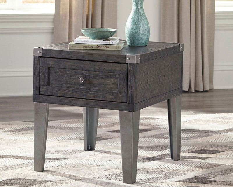 Todoe - Rectangular End Table - Dark Gray - R&R Furniture Gallery (Fountain Valley, CA)