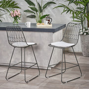 Yearning - Iron Counter Stool With Water Resistant Cushion - R&R Furniture Gallery (Fountain Valley, CA)