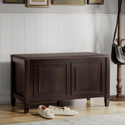 Connaught - Wide Storage Bench Trunk - Chestnut - R&R Furniture Gallery (Fountain Valley, CA)