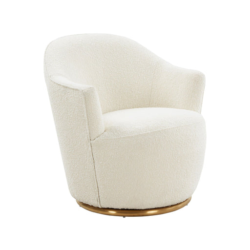 Skyla - Boucle Swivel Chair - Beige - R&R Furniture Gallery (Fountain Valley, CA)