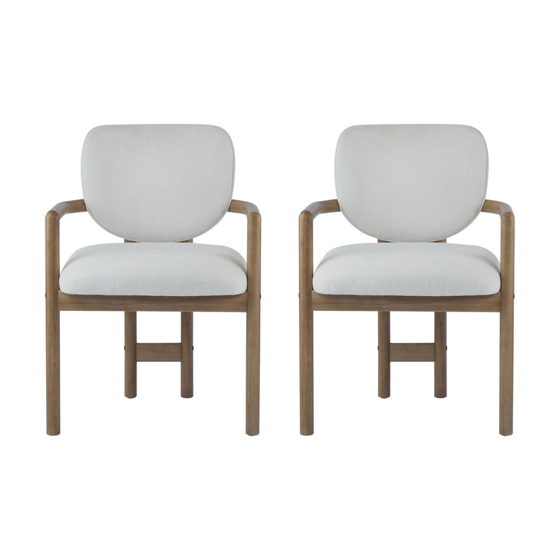 Upholstered Arm Dining Chairs (Set of 2) - R&R Furniture Gallery (Fountain Valley, CA)