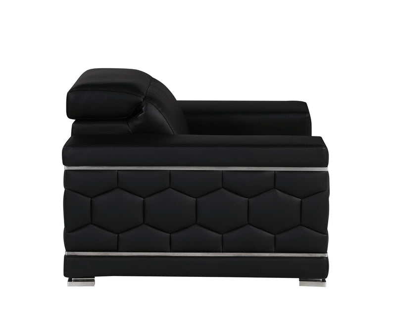 296 - Genuine Leather Chair - R&R Furniture Gallery (Fountain Valley, CA)