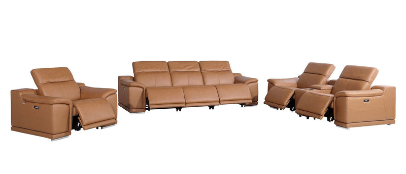 9762 - 7-Piece Modular Power Reclining Sofa, Loveseat And Chair Set With 6 Power Recliners In