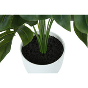 Artificial Monstera plant from 8th Street featuring large, lush green leaves in a decorative indoor plant display.