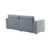 Modern Square Arm Sofa With Soft Fabric Upholstery, Deep Cushions - R&R Furniture Gallery (Fountain Valley, CA)