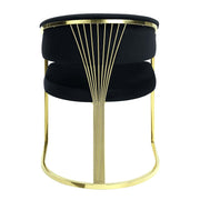 Fallon - Side Chair - Black Velvet & Mirrored Gold - R&R Furniture Gallery (Fountain Valley, CA)