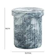 Serafina - Concrete Indoor / Outdoor Side Table - Marble Pattern - R&R Furniture Gallery (Fountain Valley, CA)