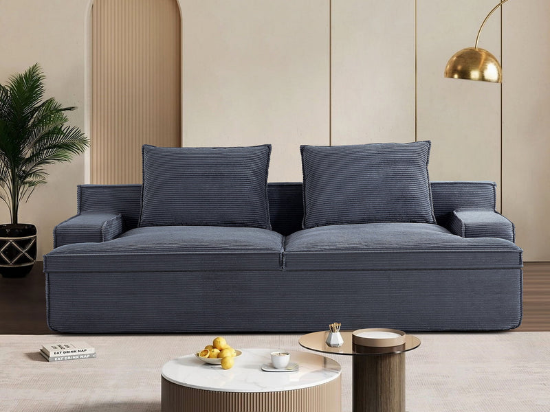 Nimbus - Oversized Full Foam 4 Seater Couch For Living Room Upholstered In Soft, Wide Armrests - R&R Furniture Gallery (Fountain Valley, CA)