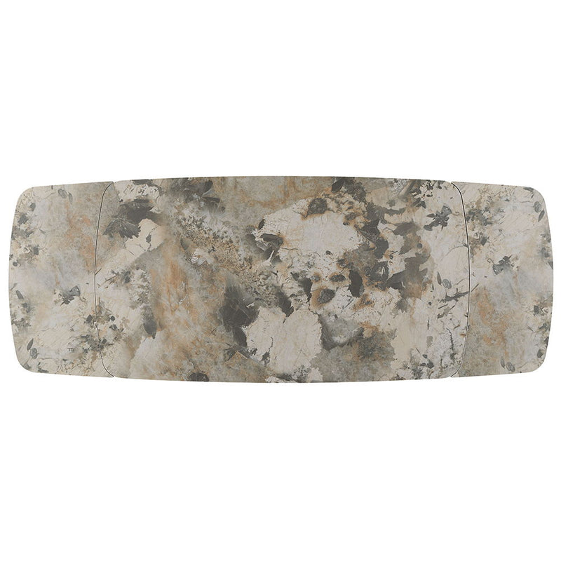 Malika - Ceramic Top Dining Table - Gray & Copper Cross Brushed - R&R Furniture Gallery (Fountain Valley, CA)