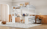 Loft Bed With Drawers, Cabinet, Shelves With Desk - R&R Furniture Gallery (Fountain Valley, CA)