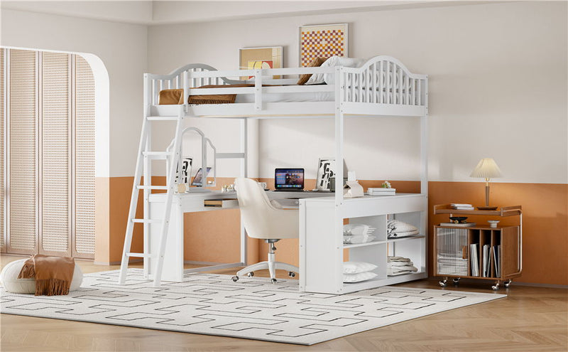 Loft Bed With Drawers, Cabinet, Shelves With Desk - R&R Furniture Gallery (Fountain Valley, CA)