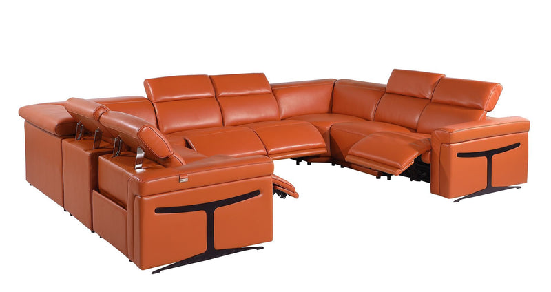 1126 - 8-Piece U-Shaped Sectional Sofa In With 4 Power Recliners & Power Headrests