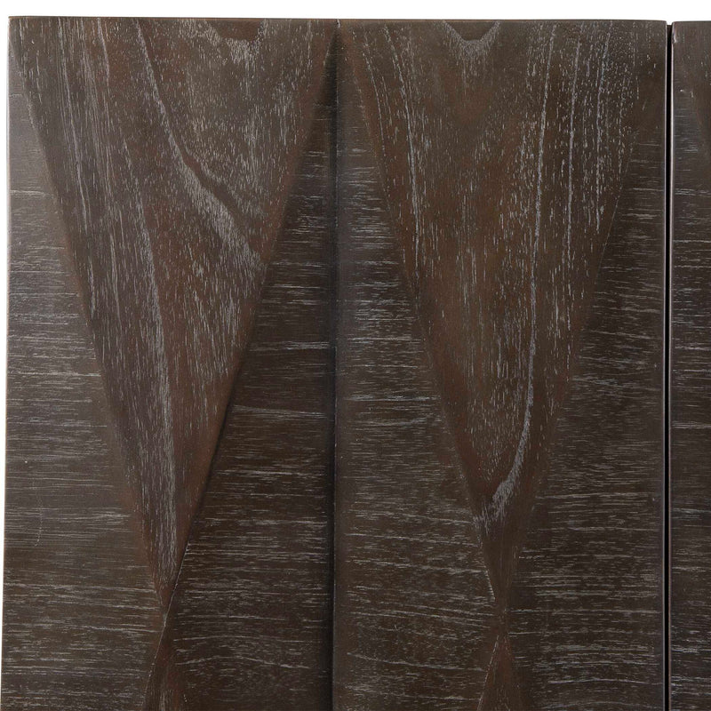 Marico - 2 Door Mindi Cabinet - Dark Brown