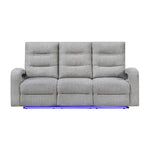 Isolde - Power Reclining Sofa, LED Lighting - Gray