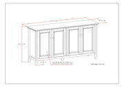 Amherst - 4 Door Storage Cabinet - R&R Furniture Gallery (Fountain Valley, CA)