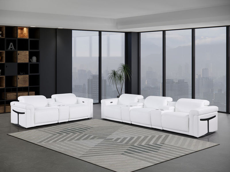 1126 - 8-Piece Modular Power Reclining Sofa & Loveseat Set In With 5 Power Recliners & Power Headrests - R&R Furniture Gallery (Fountain Valley, CA)