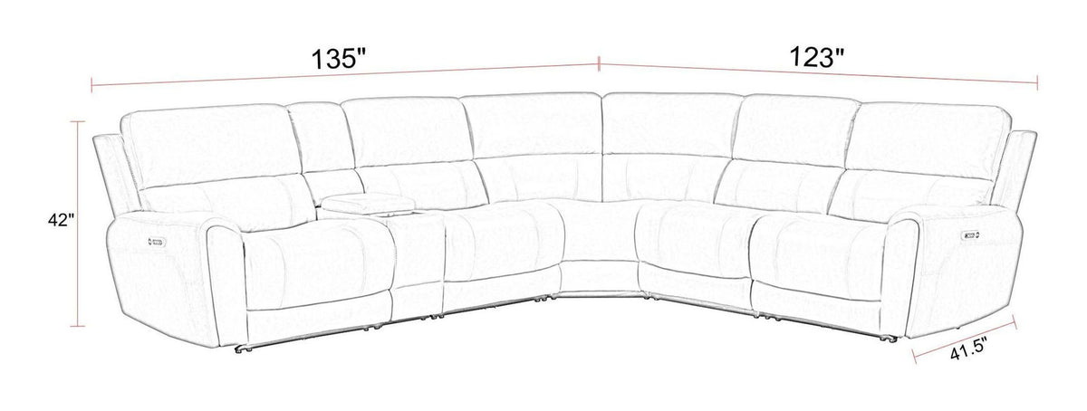 Hancock - Zero Gravity Power Reclining Sectional With Power Adjustable Headrests