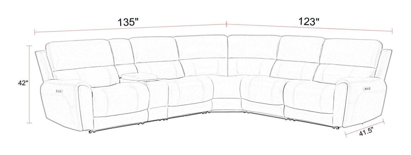 Hancock - Zero Gravity Power Reclining Sectional With Power Adjustable Headrests