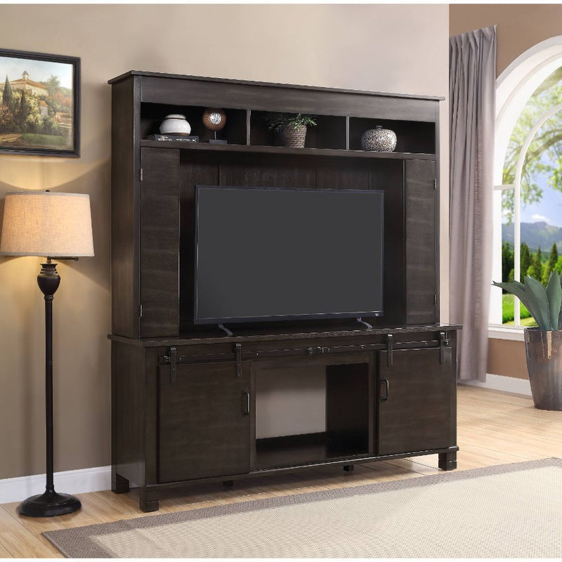 Apison - Entertainment Center (Include 91617Fir) - Espresso - R&R Furniture Gallery (Fountain Valley, CA)