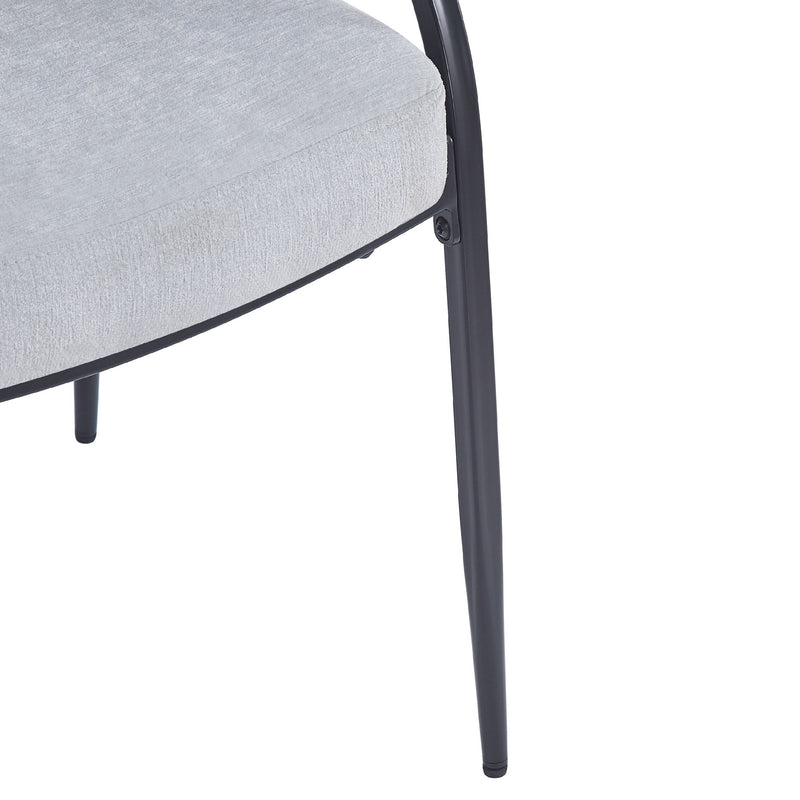 Contemporary Upholstered Dining Chairs With Metal Legs (Set of 2) - R&R Furniture Gallery (Fountain Valley, CA)