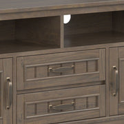 Lev - Handcrafted TV Media Stand - Smoky Brown - R&R Furniture Gallery (Fountain Valley, CA)