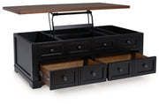 Wildenauer - Lift Top Cocktail Table - Brown / Black - R&R Furniture Gallery (Fountain Valley, CA)