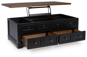 Wildenauer - Lift Top Cocktail Table - Brown / Black - R&R Furniture Gallery (Fountain Valley, CA)