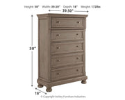 Lettner - Five Drawer Chest - 2-handles - Light Gray - R&R Furniture Gallery (Fountain Valley, CA)