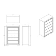 Adelaide - Chest 5 Drawer Storage Unit - R&R Furniture Gallery (Fountain Valley, CA)