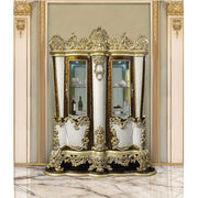 Desiderius - Curio - Antique Gold & Hand-Painted Brown - R&R Furniture Gallery (Fountain Valley, CA)