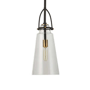 Uttermost Saugus industrial white 1-light pendant lighting fixture hanging from ceiling with modern design.