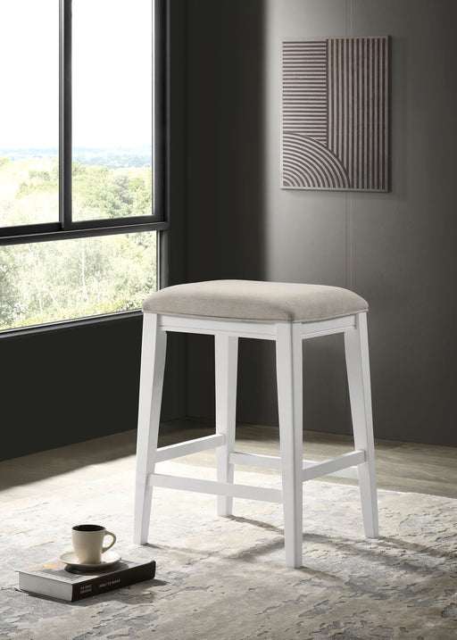 Sasha - 17" Counter Height Stool With Upholstered Seat - R&R Furniture Gallery (Fountain Valley, CA)
