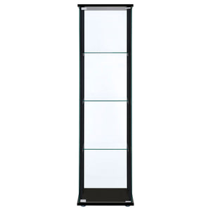 Serena - 4 Shelf Curio Cabinet - Black