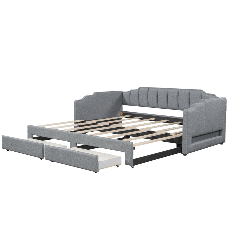 Extendable Daybed With LED Light And 2 Storage Drawers - R&R Furniture Gallery (Fountain Valley, CA)